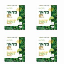 브레인 골드 약4개월분 포그 두뇌 에좋은 영양제 혈행 기능 개선제 기억력 포스파티딜세린, 더브래인골드 60캡슐 4박스 (할인중)