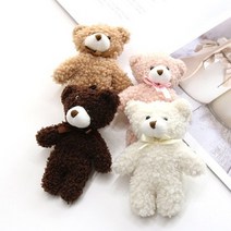 퀼트가게의류소품과 가방 뽀글이 인형 대 3종류 4color, 토끼, 핑크