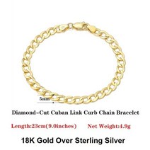18K 골드 925 스털링 실버 5mm 체인 팔찌 실팔찌 커플팔찌 유행하는팔찌 팔찌브랜드 30대여자팔찌 엄마팔찌선물 40대팔찌 여자팔찌추천 럭셔리팔찌 생일선물팔찌 여성용팔찌