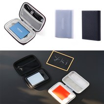 와이키몰 삼성 T3 T5 SSD 보호 케이스 휴대용 풀케이스 쉘케이스 실리콘케이스 외장하드 포터블, 블루실리콘케이스