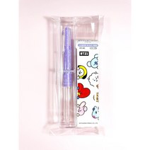 유니 BT21 친구들 스타일핏 홀더 8색 리필심 선물 세트 투명 케이스 포장, 라벤더 홀더(투명케이스)와 8색 리필심 세트
