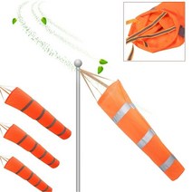 바람자루 윈드삭 풍향기 공항 windsock 정원 반사 벨트 플래그 잔디 야외 사용 항공 가방 측정 방향 rip-stop random color, 1.5m