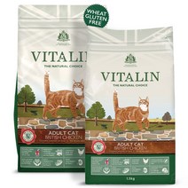 바이탈린 어덜트 브리티쉬치킨 1.5Kg GRAIN FREE 프리미엄 고양이 영국 수입 홀리스틱 사료, 어덜트 브리티쉬 치킨 1.5Kg