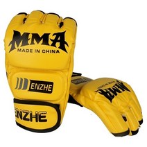 권투글러브 스파링 태권도 복싱 두꺼운 권투 장갑 5 가지 색상 MMA 반 손가락 산다 태권도 싸움 샌드백 전, 02 YELLOW