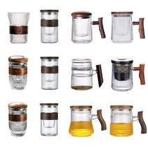 우드 머그컵 찻잔 호두나무 손잡이 머그잔 홈카페 12종류, 원목 머그컵04_(400ml), 1개