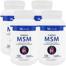 [미국빠른직구] 신제품 마이라이프 내추럴스 식이유황 MSM 1200mg 120정 4병