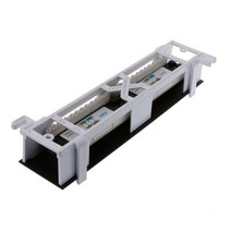 12 포트 CAT6 패치 패널 RJ45 네트워킹 월 마운트 랙 브래킷, 한개옵션0