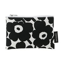 marimekko マリメッコ 파우치 마리 메코 미니 우니코 코스메 21x14cm 블랙 x 화이트 071296 190 MINI UNIKKO KAIKA 화장 메이크업 소품 상자 꽃무늬