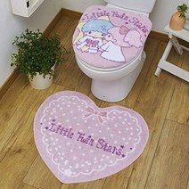 산리오 (SANRIO) 키키 & 라라 키키라라 화장실 - 커버 & 매트 2 점 세트 세척 난방 용 SB-525-S