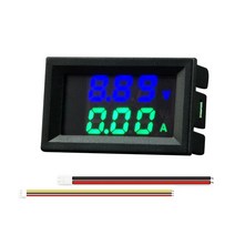전자피아노 키보드 건반 10A/50A/100A 디지털 전압계 듀얼 LED 디스플레이 다기능 계기 도구