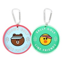 라인 프렌즈 브라운 샐리 실리콘 네임택 2개