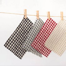 패브릭샵 면마15수 5미리사각체크 4컬러, 레드