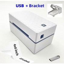 ZHUOYMA 블루투스 와이파이 USB 라벨 열전사 프린터 A6 사이즈 운송장 AWB PC 및 스마트폰 110mm QR 코드 인쇄, 05 USB Bracket_03 AU 플러그