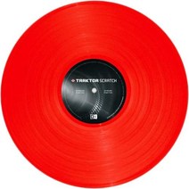 Native Instruments DJアクセサリー TRAKTOR Scratch Control Vinyl MK2 Red, 1개