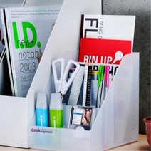 홈스쿨 책상위 가벼운 칸막이 학용품정리함 자녀방 문구수납함 탑 테리어 홀더