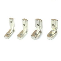 무지주 선반 브라켓 10pcs t 슬롯 l 형 알루미늄 프로파일 내부 코너 커넥터 조인트 브래킷 2020 3030 4040 4545 eu 나사가있는 alu 프로파일, 20유로