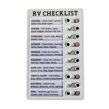 Rv 체크리스트 노트 보드 메모 플라스틱 Chore Chart 재사용 가능 RV My Daily Planner, 02 RV Checklist