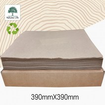 종이뽁뽁이 종이완충제 벌집모양 크라프트포장지 390X390mm 낱장 100매