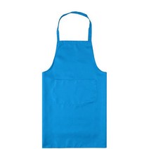 포켓 커플 앞치마와 블랙 컬러 63x70cm 폴리에스터 클래식 디자인 작업 앞치마 주방 앞치마, 하늘색 색상 4