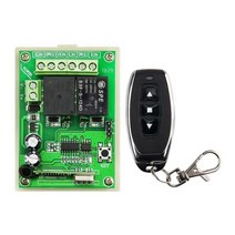 전동커튼 433mhz DC12V 릴레이 RF 무선 원격 제어 수신기 송신기 조명/모터 도어 커튼 게이트웨이 배터리