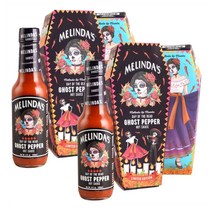 Melinda’s La Muerta Limited Edition Day of the Dead 멜린다 부트 졸로키아 고스트 페퍼 핫 소스 리미티드 에디션 148ml(5oz) 2팩, 2개, 148ml