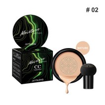 페이스베이스 메이크업 에어 쿠션 CC 크림 버섯 헤드 방수 컨실러 브라이트닝 스킨 파운데이션 화장품 드레싱, [02] 02 natural