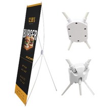 허드기획 조립없이 간편한 원터치퀵 실내배너 원터치배너 입간판 배너거치대 실내배너거치대