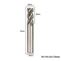 XCAN HSS 밀링 커터 4 플루트 엔드 밀 CNC 기계 도구 라우터 비트 금속 알루미늄 비트용 1.5-13mm, [18] 10xD10x22x72L, 18 10xD10x22x72L