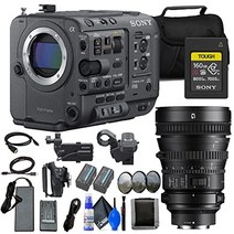 sony fx6 풀프레임 시네마 카메라(본체만)(ilme-fx6v) fe pz 28-135mm 렌즈(selp28135g) + 160gb 메모리 카드 + bp-u35 배터리 + 필터
