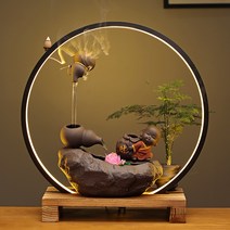 불교 분수대 낙수 분수대 사무실 개업선물 인조분수 부모님 생신선물 낙수 미니폭포 베란다 정원 공중부양 실내연못 천연 가습제, 옵션23