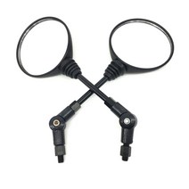 유니버설 오토바이 백미러 10mm 접이식 사이드 백미러 for honda xr250 xr400 for suzuki for kawasaki ktm atv, 검은 색