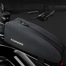 쇼핑학개론 자전거 탑튜브 가방 프레임 핸드폰 수납 방수 거치대, 블랙, 1개