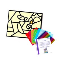 포일아트 팝아트 사과 유아미술놀이 초등만들기