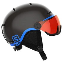 Salomon Kid 39 s GROM 바이저 스키 스노우보드 헬멧 블랙 키즈 S, 그롬 바이저