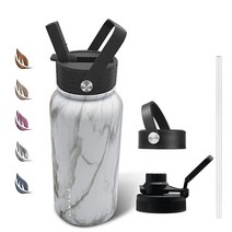 BJPKPK 스테인리스 스틸 보온병 빨대 포함 27 oz 화이트 비취109397, 40oz(1200ml), White Birch