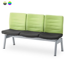에코누바 장의자-(등유) 3인 벤치형 대기실 휴개실 병원, 그린(좌판블랙)