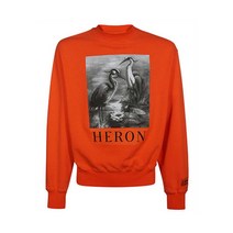 22FW HERON PRESTON 헤론프레스톤 크루넥 오브 저지 코튼 스웨트셔츠 오렌지 HMBA020C99JER003