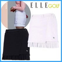 엘르골프 여성골프웨어 여자 골프복 사방스판 골프 치마 밑단 플리츠 스커트 6I61801