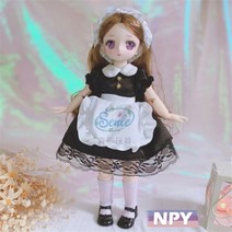 30cm 2D 애니메이션 인형 1/6 Bjd 만화 얼굴 옷 2 차 요소 인형 여아용 두 번째 공주 파란 눈, dolls and clothes, NPY