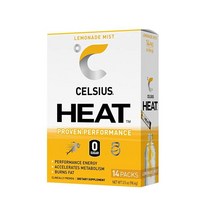 CELSIUS HEAT On the Go 퍼포먼스 에너지 파우더 스틱 패킷 레모네이드 미스트 1 팩 셀시우스, Watermelon Ice