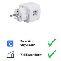 WiFi HomeKit 스마트 EU 플매트 카펫 매트 러그 16A 고전력 콘센트 앱 원격 제어 시간 제한 소켓 음성 지원 Alexa Google Alice Siri, Energy Monitor B, 04 Energy Monitor B