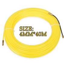 선통기 전기 포설 케이블 포설기 테이프 풀러 추출기 가이드 장치 노란색 나일론 벽 와이어 리드 기사 스프링, 40M