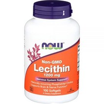 NOW FOODS(나우푸드) 레시틴 19 그레인 1200mg 100 소프트젤