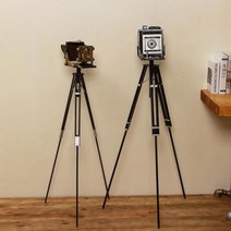 빈티지샵 쇼윈도 장식진열 구식 포토샵 플로어 산업 모형 설치 장식소품, 02 삼각대 카메라 B