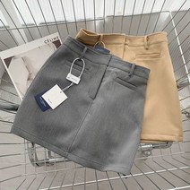 POMTOR A라인 페이크포켓 슬림핏 미니스커트