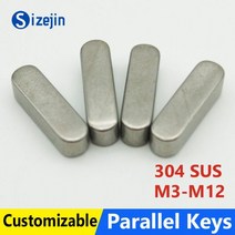 R핀 스냅핀 고정핀 평행 키 핀 304 스테인레스 스틸 A2 라운드 엔드 플랫 M3 M4 M5 M6 M8 M10 M12 스퀘어 바 10개 295198, M3x3x22