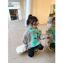 키즈 양털 기모 스웨터 자켓 탑 여아 남아 아동복 1-121329