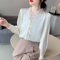케이젤 봄 여름 여성 데일리 셔츠 긴팔 블라우스 YF-016