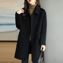 빅사이즈 모직 코트 여 하프 루즈핏 코트 하늘비즈 A11 J502H172