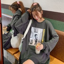 베러댓걸 8949 - 흑백사진 레터링 맨투맨티 맨투맨